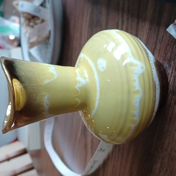 Vintage MCM Ceramic Picture, approx 5" tall, gold luster inside & top Germany462 - Picture 8 of 8